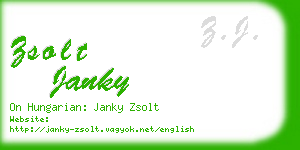 zsolt janky business card